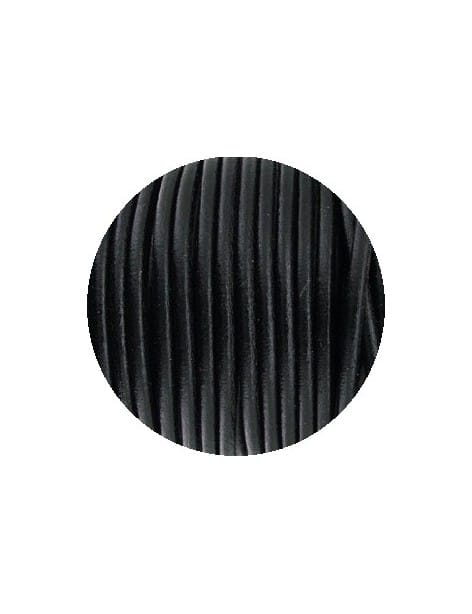 Cordon rond noir en cuir-2mm-Asie