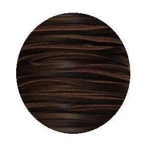 Cordon de cuir carre de couleur marron-3mm