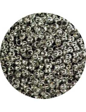 Sachet de 100 Perles a ecraser couleur nickel sans plomb et sans nickel-2mm