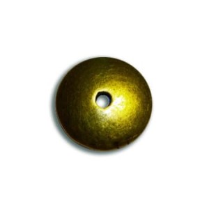 Sachet de 10 coupelles plates lisses rondes couleur bronze-13mm