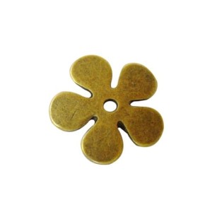 Lot de 10 coupelles fleurs lisses couleur bronze-21mm