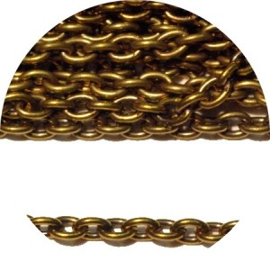 Petite chaine en acier couleur bronze-2mm