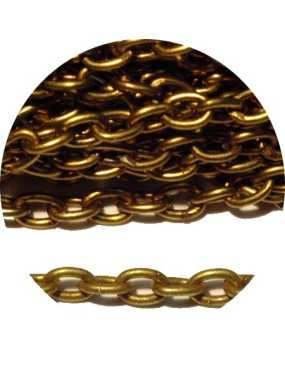 Petite chaine maillons ovales couleur bronze-3x4mm