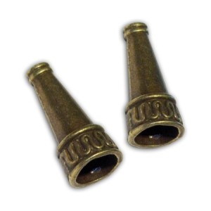 Coupelle tube en metal couleur bronze antique-22mm