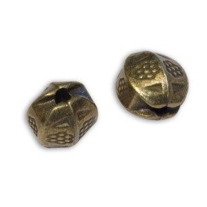 Poche de 10 perles rondes facettes couleur bronze-7mm
