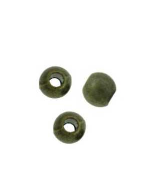 Poche de 100 perles bronze rondes et lisses-4mm