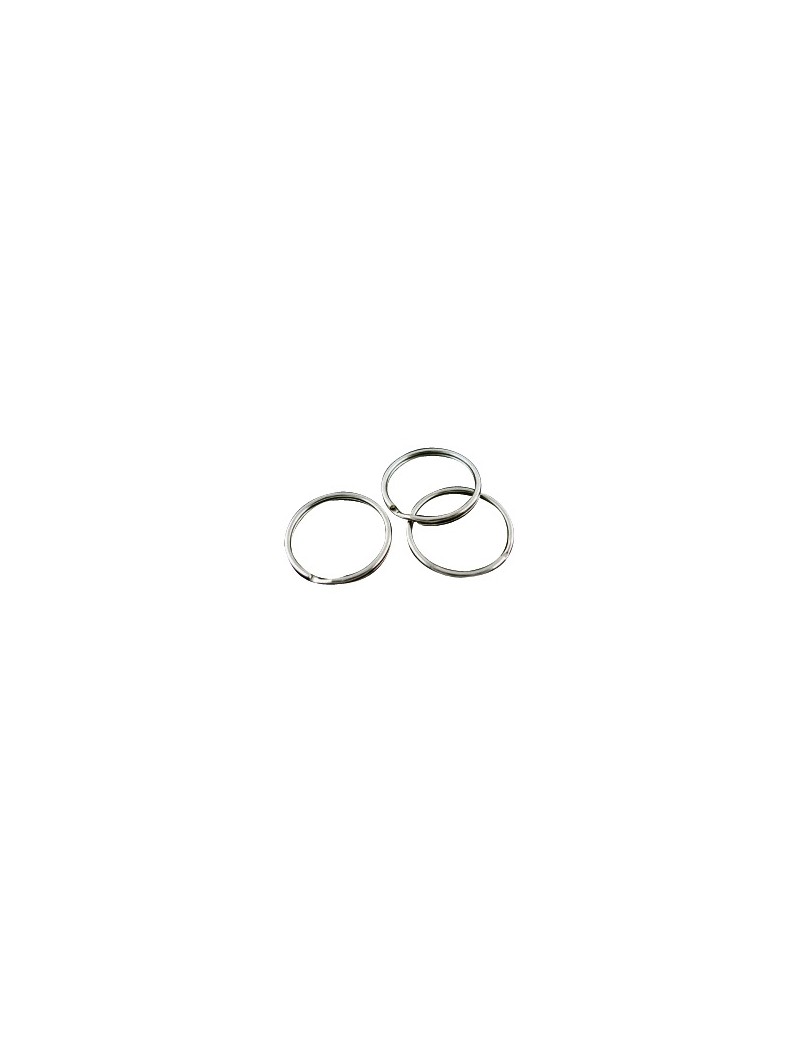 Sachet de 10 anneaux goupille en metal couleur platine-25mm