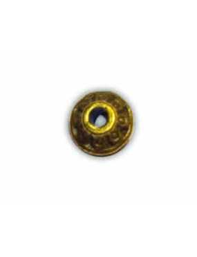 Sachet de 10 Perles toupie metal couleur bronze antique-6.5mm