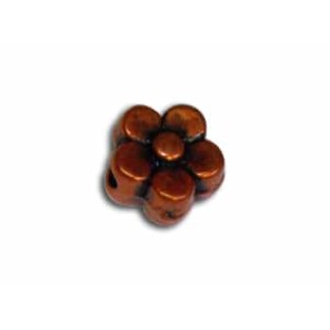Perle fleur incontournable couleur cuivre-5mm