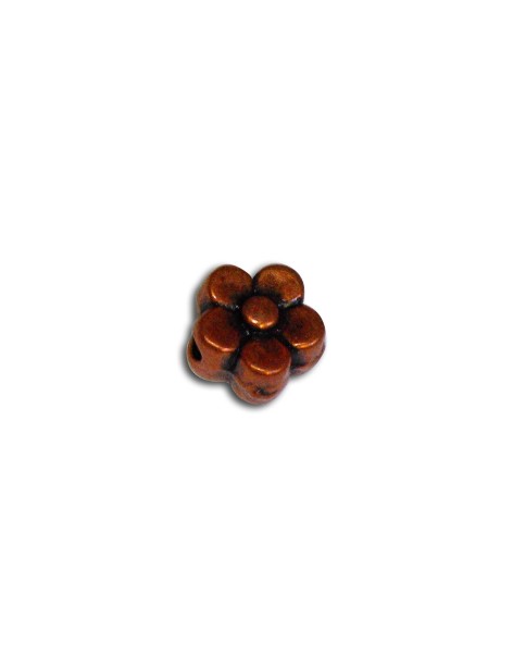Perle fleur incontournable couleur cuivre-5mm