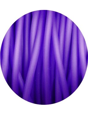 Cordon rond de PVC creux opaque violet-3mm