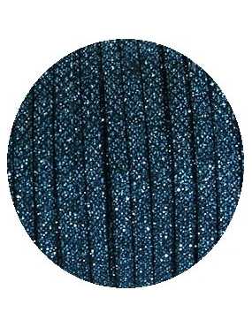 Lacet fantaisie plat 5mm paillettes bleues-vente au cm