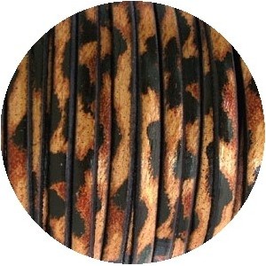 Un metre de cuir plat imprimé leopard 5mm