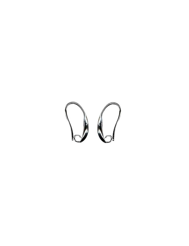 Lot de 10 paires boucles d oreille placage rhodium tres design-17mm
