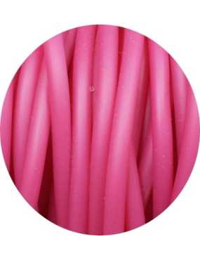 Cordon PVC creux opaque fuchsia-5mm