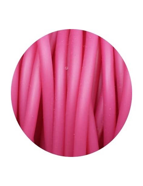 Cordon PVC creux opaque fuchsia-5mm