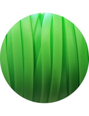 Cordon caoutchouc plat vert fluo opaque-6mmx2mm