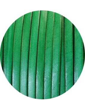 Cordon de cuir plat 5mm vert sapin vendu au metre