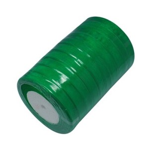 Ruban organza vert transparent-10mm