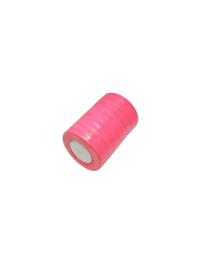 Ruban organza rose fluo transparent-10mm