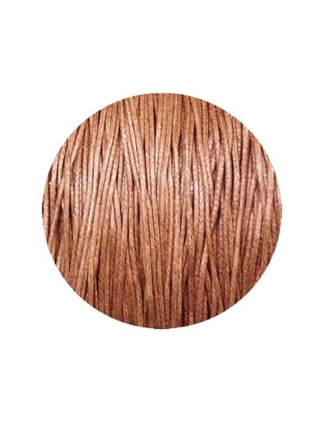 Coton cire rond couleur caramel-1mm