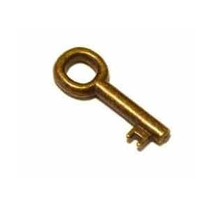 Pampille ou breloque breloque clef couleur bronze antique-20mm
