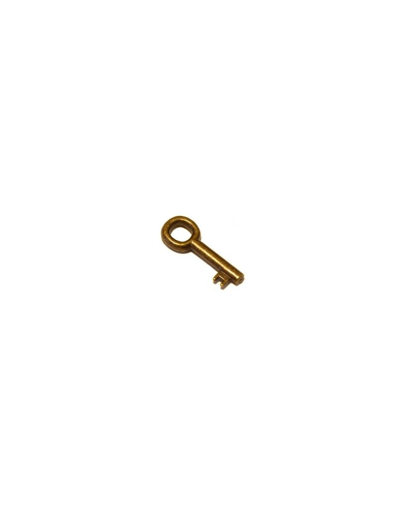 Pampille ou breloque breloque clef couleur bronze antique-20mm