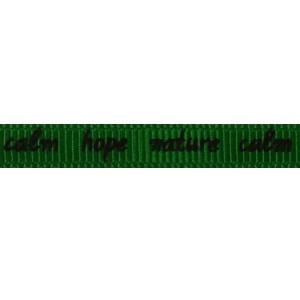 Ruban imprime de couleur verte pour bracelet-7mm