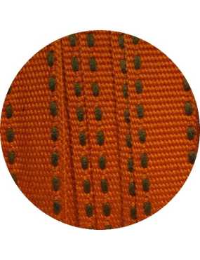Galon polyester série tiret orange-10mm