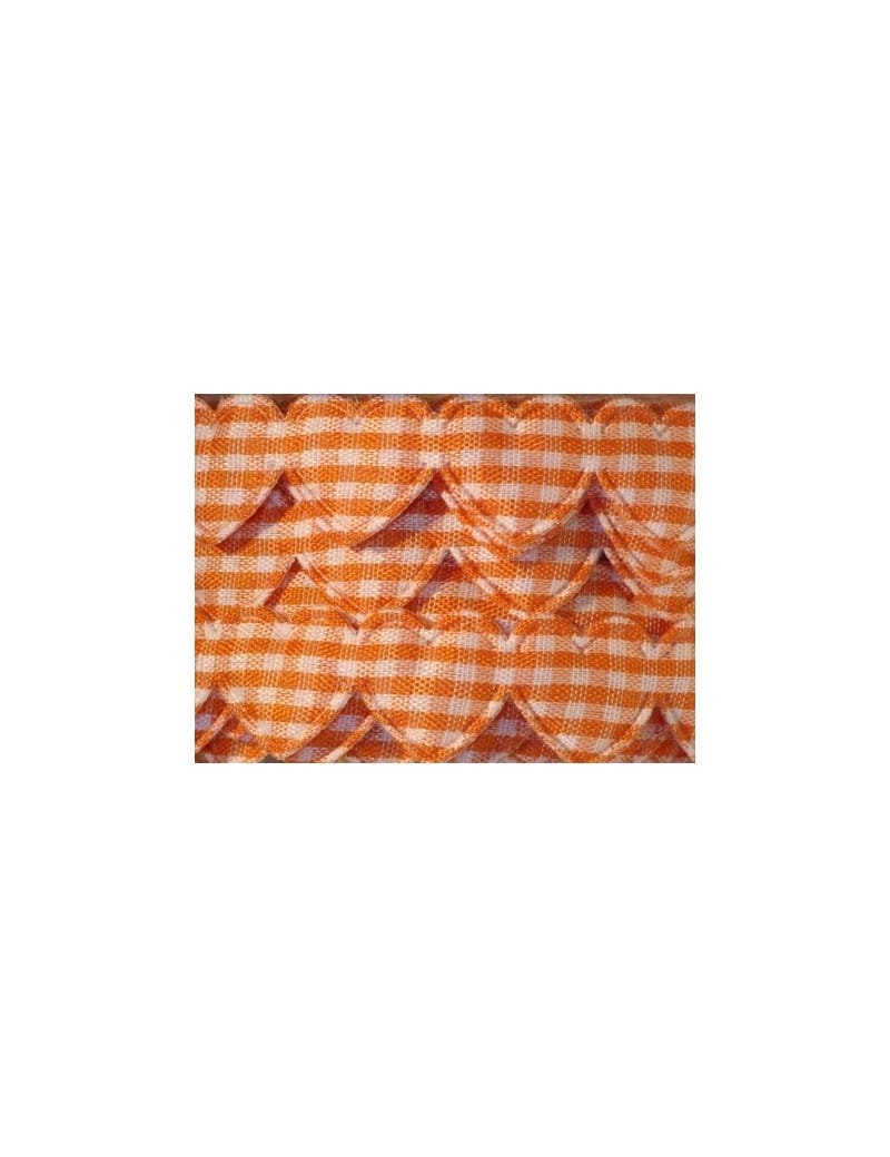Guirlande de coeurs orange-15mm