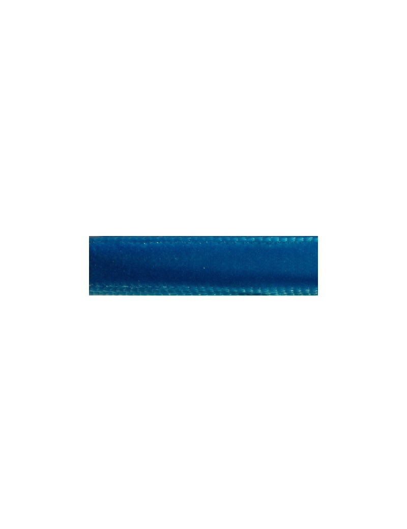 Ruban velours bleu vendu au cm-9mm