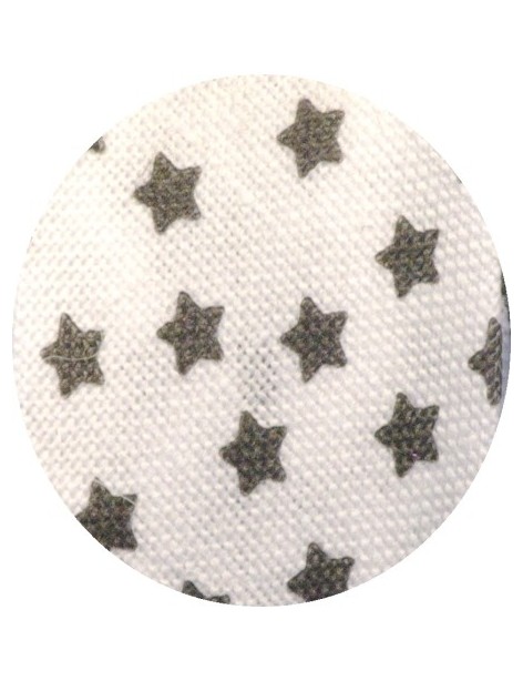 Biais replié étoiles sur fond blanc fabriqué en France-20mm