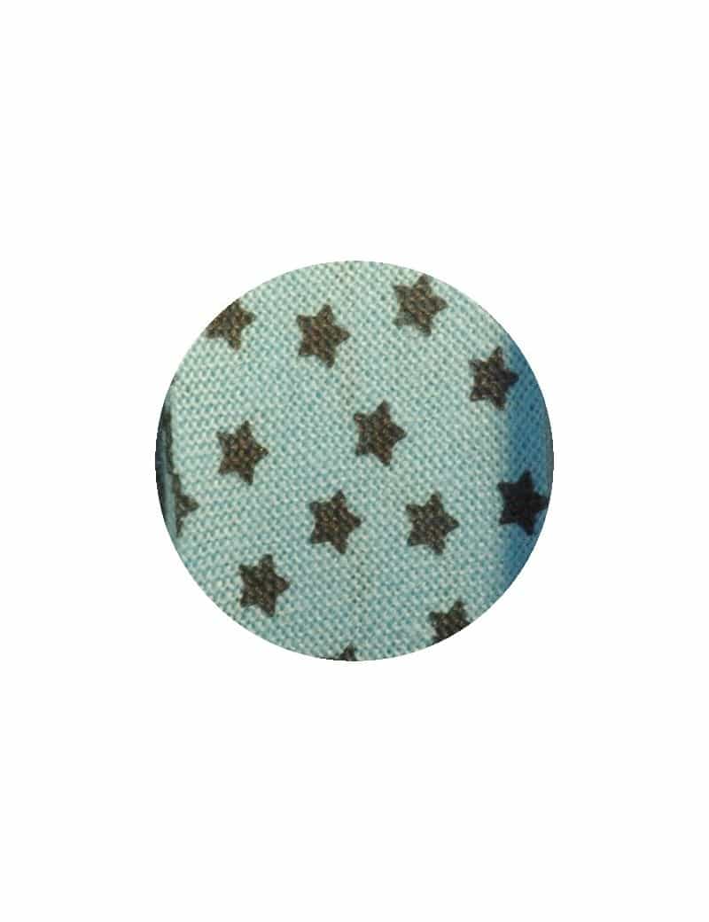 Biais replié étoiles sur fond bleu fabriqué en France-20mm