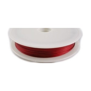 Bobine de cable rouge-0.38mm-10m
