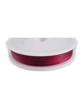 Bobine de fil cable lie de vin-0.45mm-10m