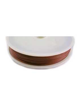 Bobine de fil cable marron clair-0.45mm-10m