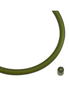 Buna cord-Cordon caoutchouc creux vert olive-4mm