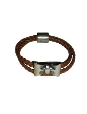 Fermoir noeud aimante pour cuir plat de 5mm-24mm