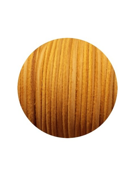 Cordon de cuir rond brut couleur sienne-3mm-Espagne
