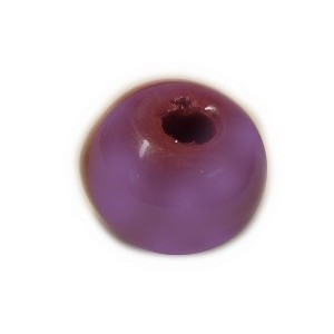 Perle ronde en ceramique de couleur violet-12mm
