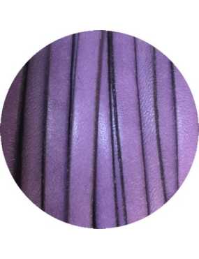 Cuir plat de 5mm violet classique sans bords noirs vendu au metre