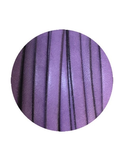Cuir plat de 5mm violet classique sans bords noirs vendu au metre