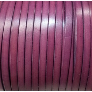 Cuir plat de 10mm couleur violet prune-vente au cm