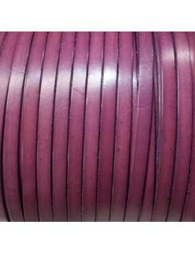 Cuir plat de 10mm violet prune vendu au metre