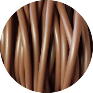 Cordon PVC creux opaque marron clair-5mm