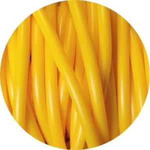 Cordon PVC creux opaque jaune vif-5mm