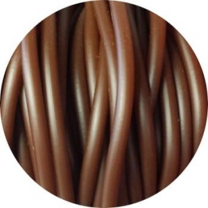 Cordon PVC creux de couleur marron-5mm