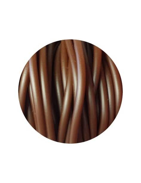 Cordon PVC creux de couleur marron-5mm