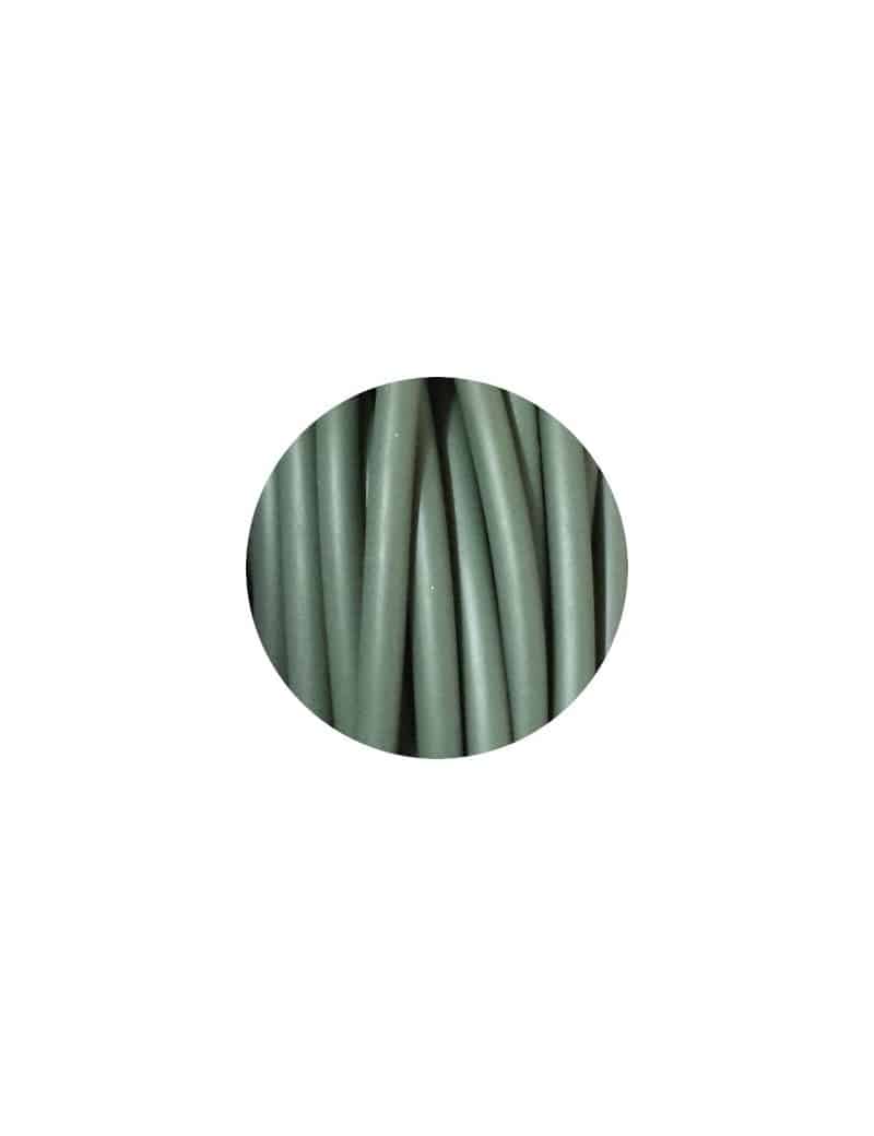 Cordon PVC creux opaque kaki-5mm