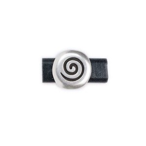 Rond à spirale a intercaler en metal placage argent-16mm